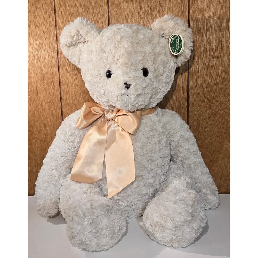 Bearington Collection Big Huggles Teddy Bear Plush 25" Cream Stuffed Animal